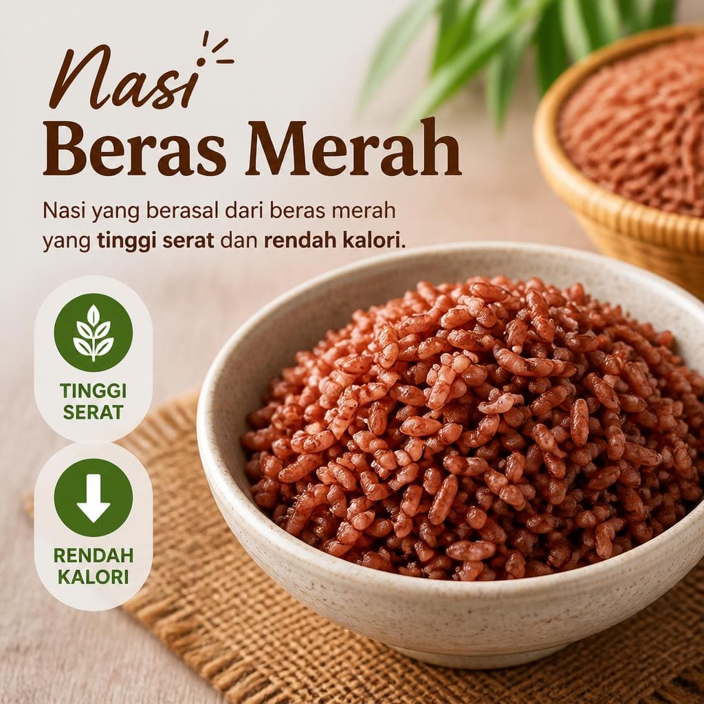 Nasi Beras Merah di RM Bumi Aki